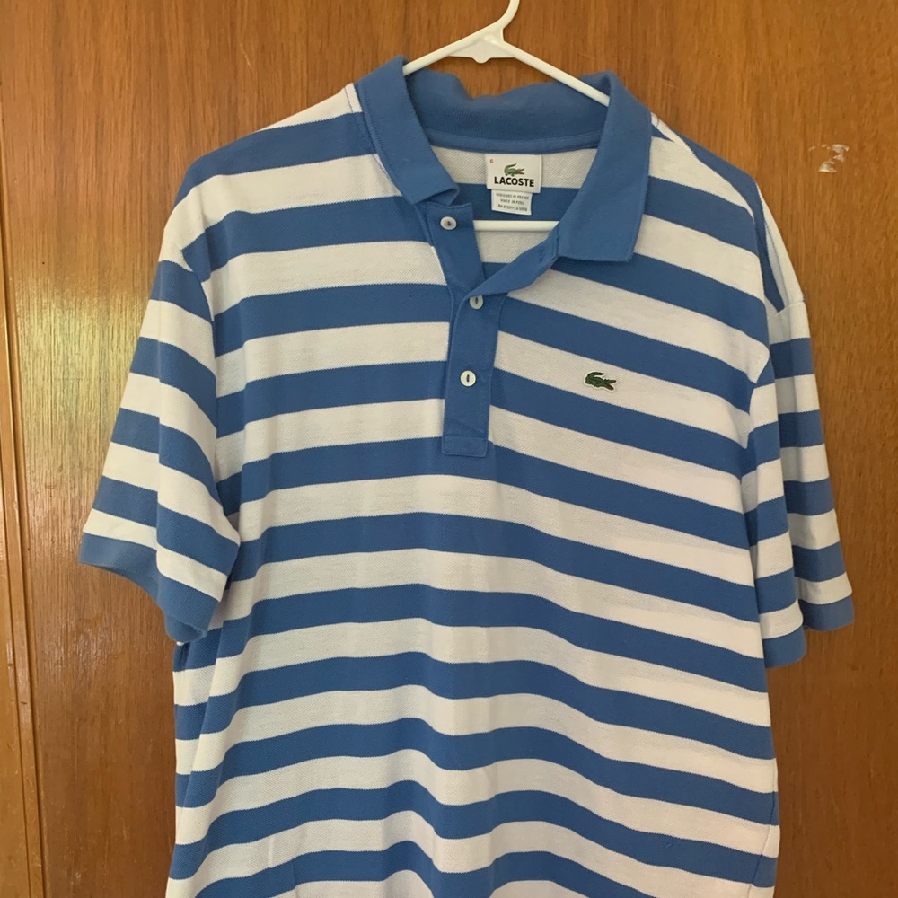 Lacoste Mens Stripe Polo